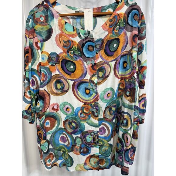 NICHE Nilgun Derman NWT Paloma Poppies Size XL Artsy Colorful - Picture 1 of 9